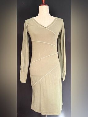 Athleta Olive Green Long Sleeve Dress